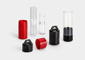 ScrewPack: a round protective packaging tube with fixed length and screw closure.