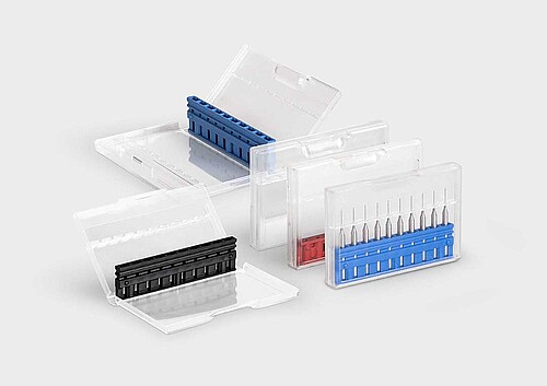 MicroBox: a high quality packaging for 10 micro tools, precision milling cutters and drills.